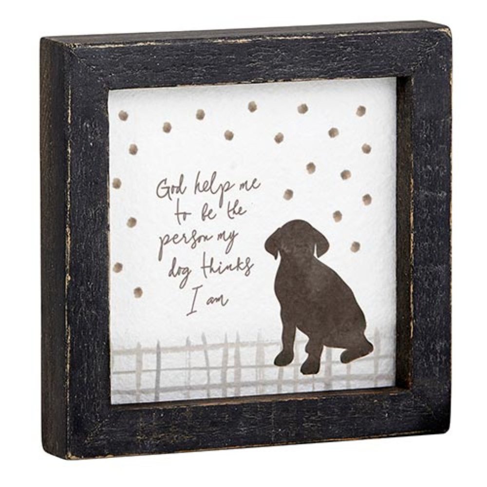 Table top decor for dog lovers. Framed artwork. - Picture 3 of 4